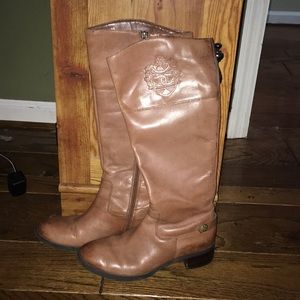 Leather riding boots